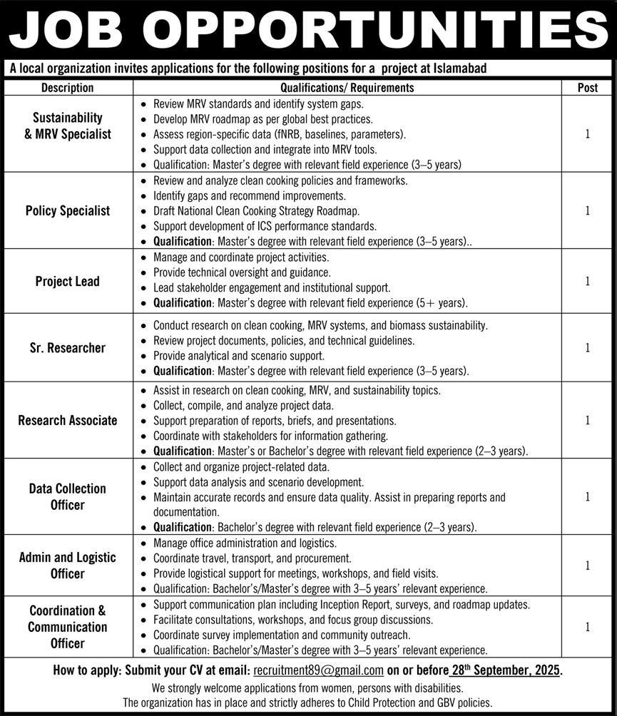 Child Protection and GBV Policies Jobs 2025