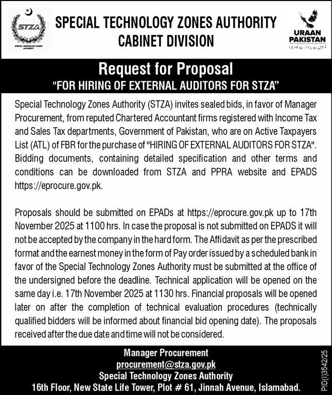Special Technology Zones Authority Cabinet Division Jobs 2025