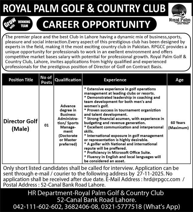 Royal Palm Golf & Country Club Jobs 2025