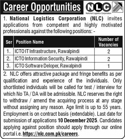 National Logistic Corporation Jobs 2025